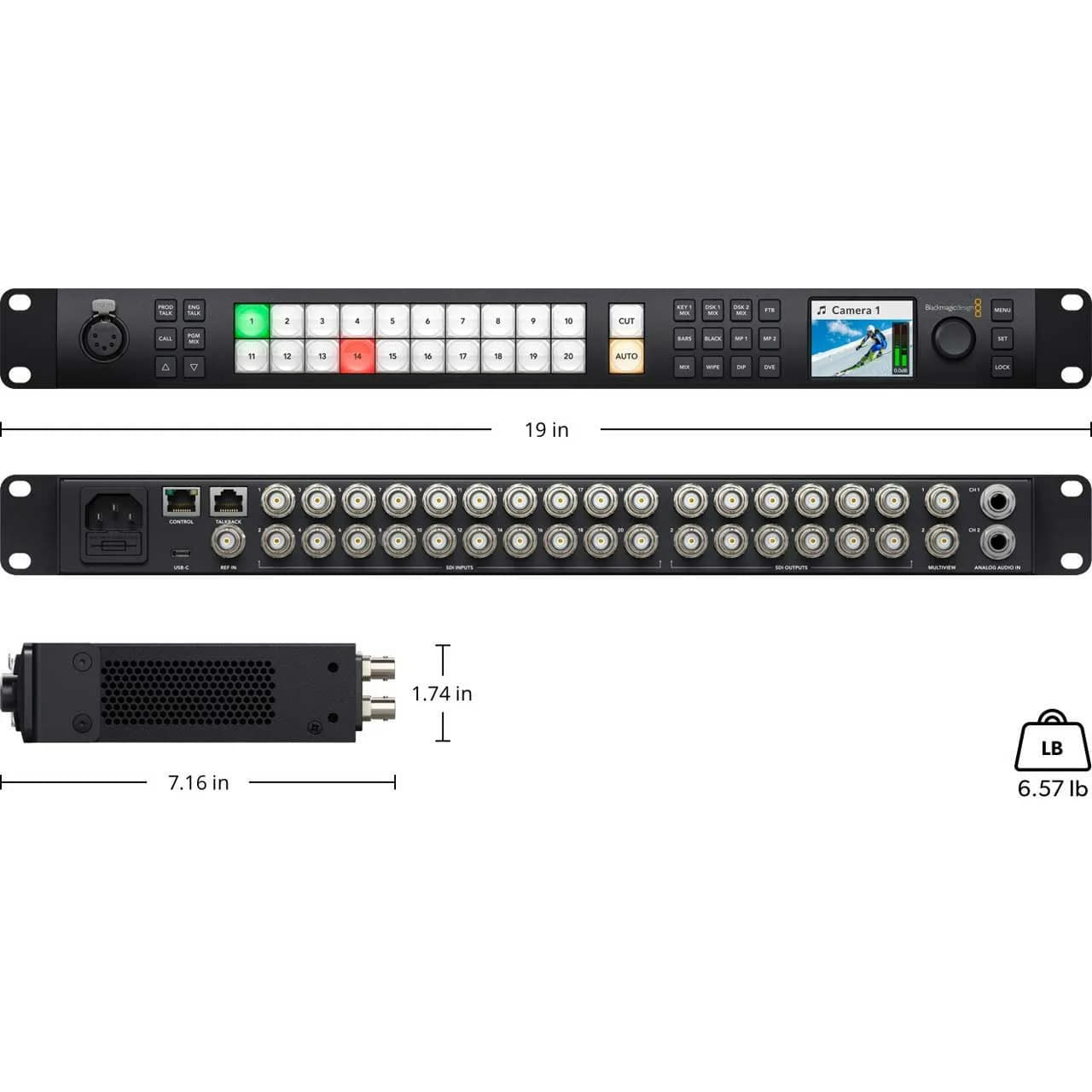 Видеомикшер ATEM 2 M/E Constellation HD (20 sdi in, 12 sdi out)