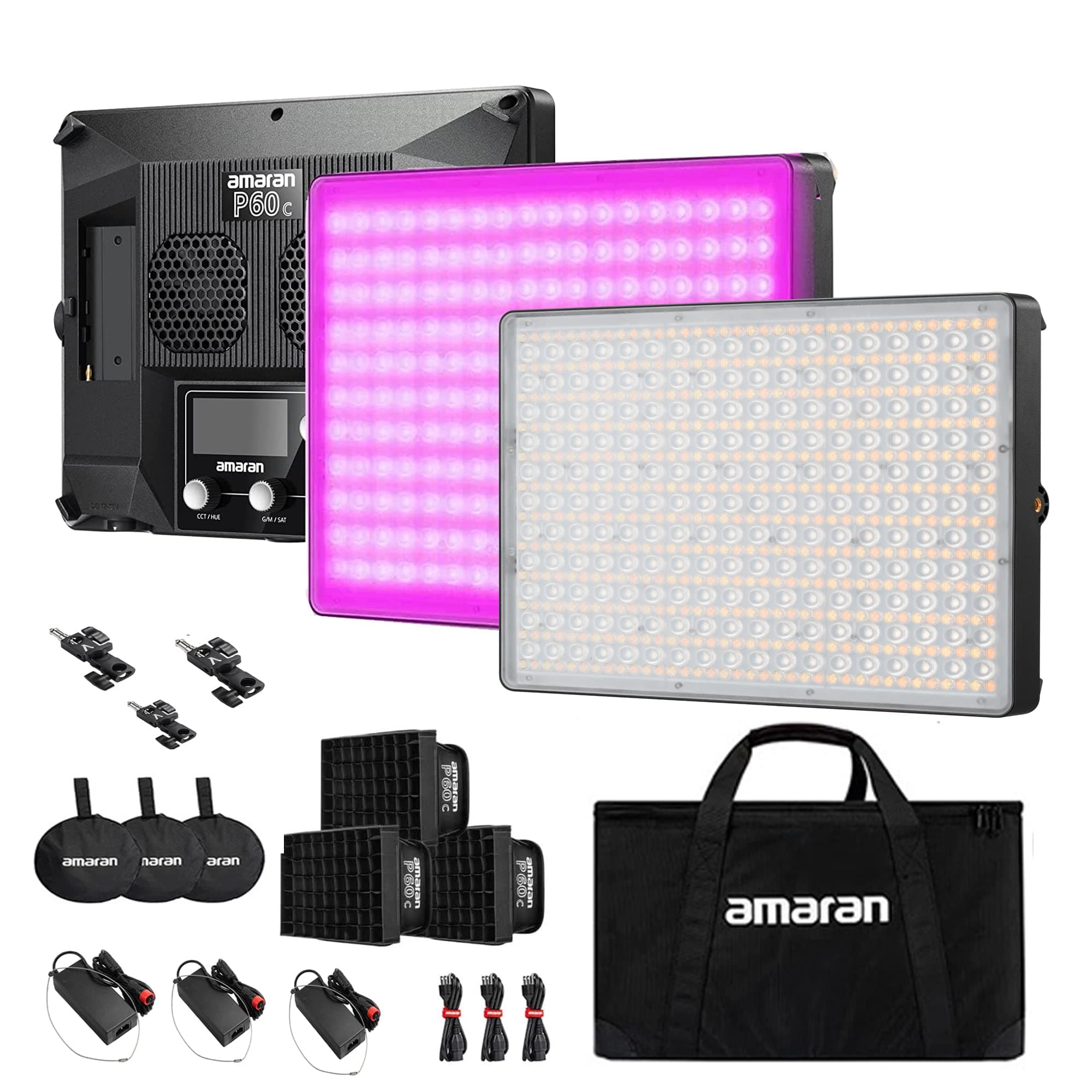 Aputure Amaran P60C RGBWW LED Panel 2700-7500°K комплект (3 шт.)